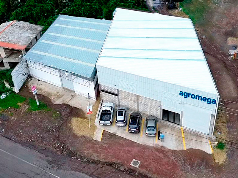 Toma Aérea de las instalaciones de Agromega